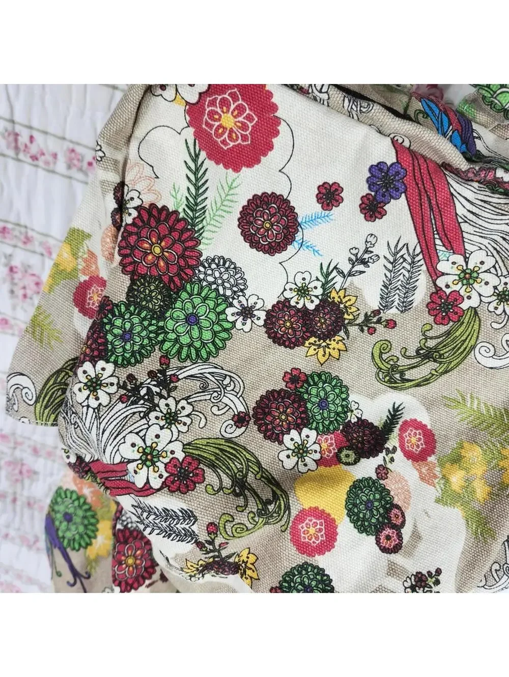 Floral Print Backpack Travel Daypack Lightweight Bookbag School Bag